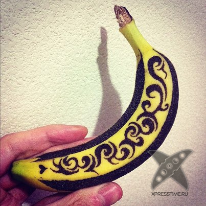 Рисунки на бананах