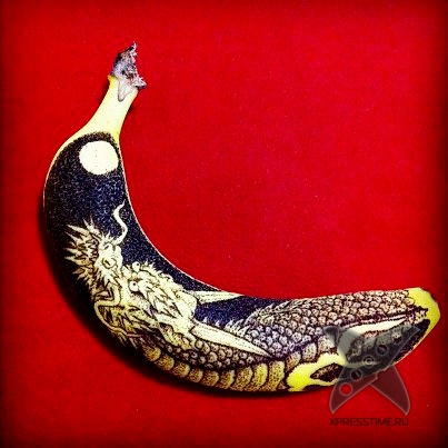 Рисунки на бананах