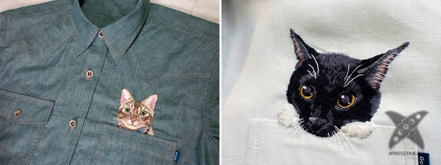 Котик на рубашку