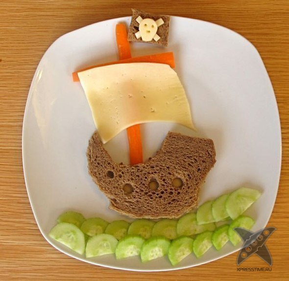 Оформление бутербродов для детей
