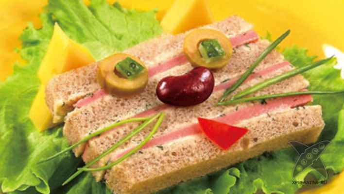 Оформление бутербродов для детей