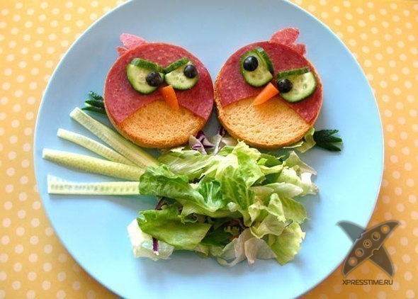 Оформление бутербродов для детей