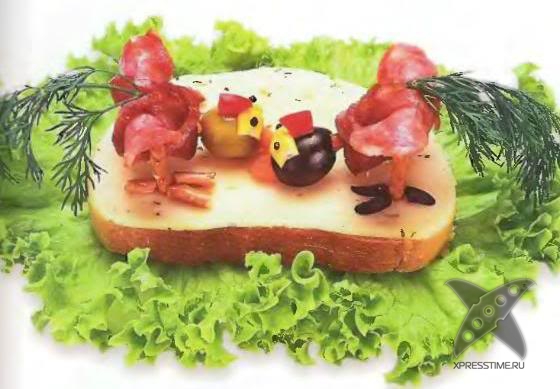 Оформление бутербродов для детей