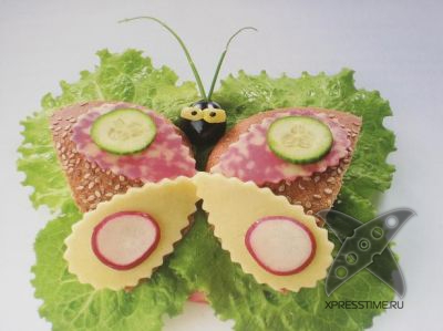 Оформление бутербродов для детей