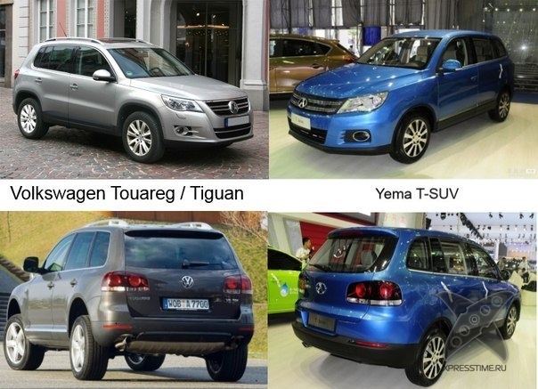 Китайские копии известных авто