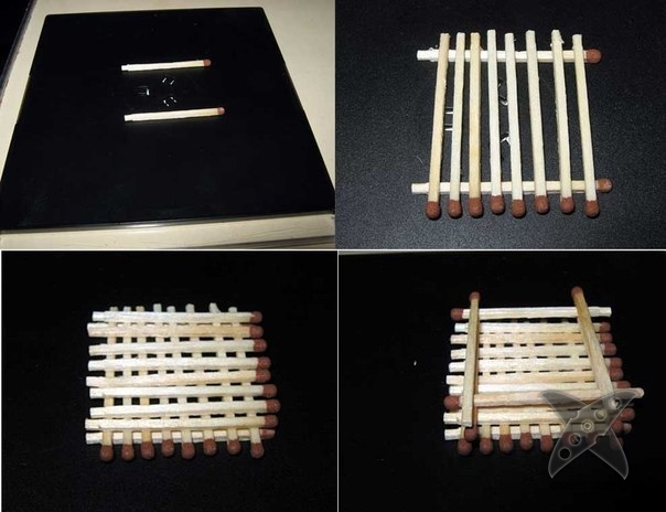 Делаем домик из спичек