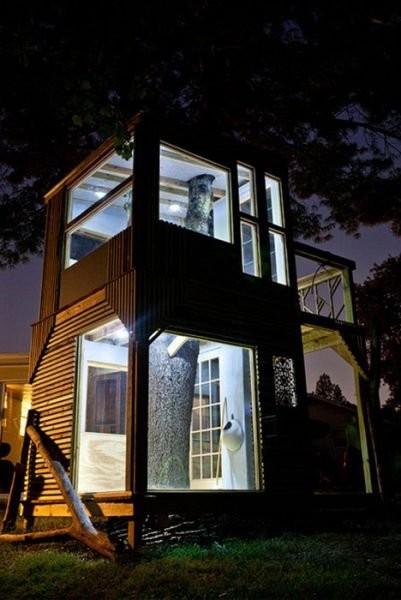 Домик вокруг дерева-29