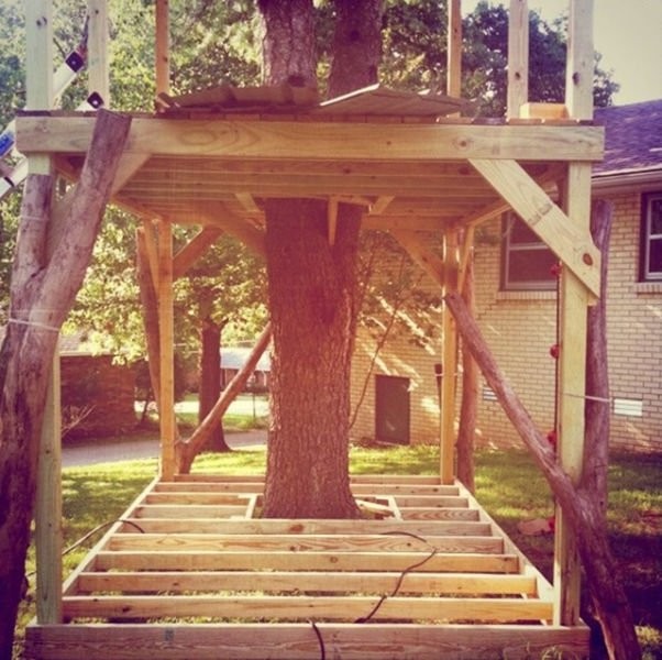 Домик вокруг дерева-8