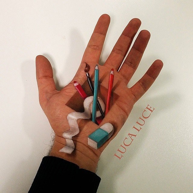 3D рисунки на ладони-14