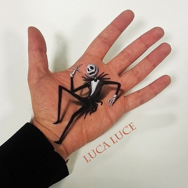 3D рисунки на ладони-9