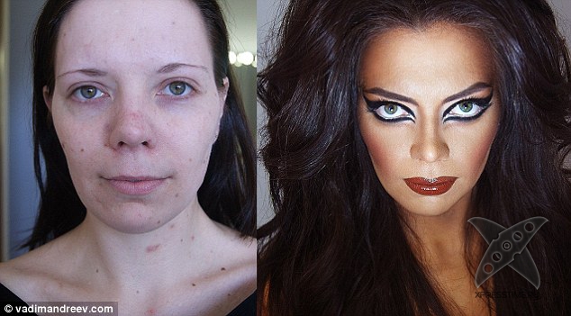 Женщины с макияжем и без от Вадима Андреева