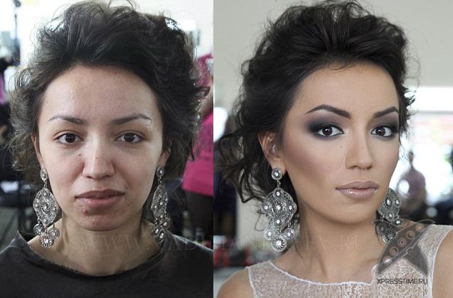 Женщины с макияжем и без от Вадима Андреева