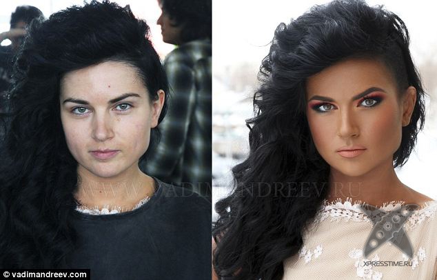 Женщины с макияжем и без от Вадима Андреева