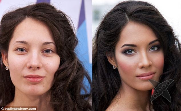 Женщины с макияжем и без от Вадима Андреева