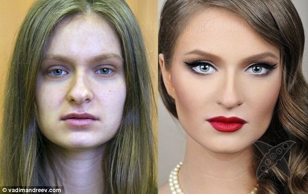 Женщины с макияжем и без от Вадима Андреева
