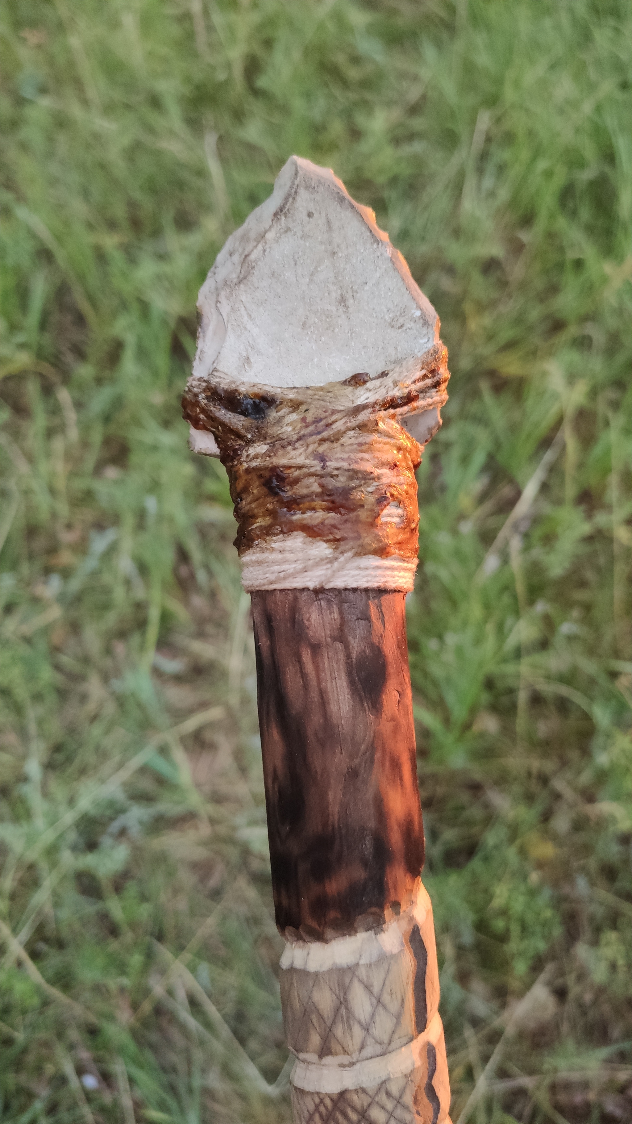 Мое первое копьё с кремневым наконечником