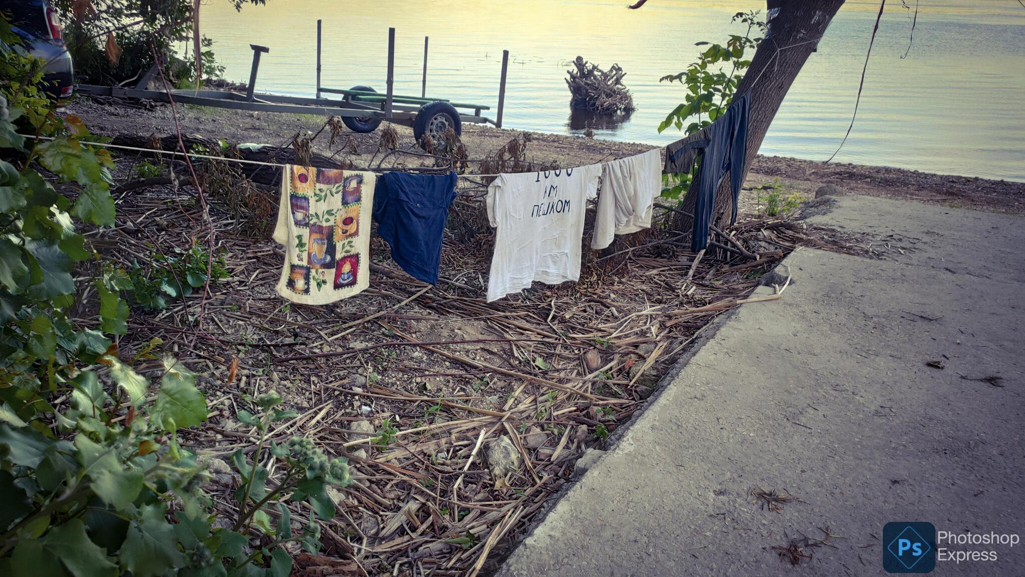 Моя одежда, после стирке в волге