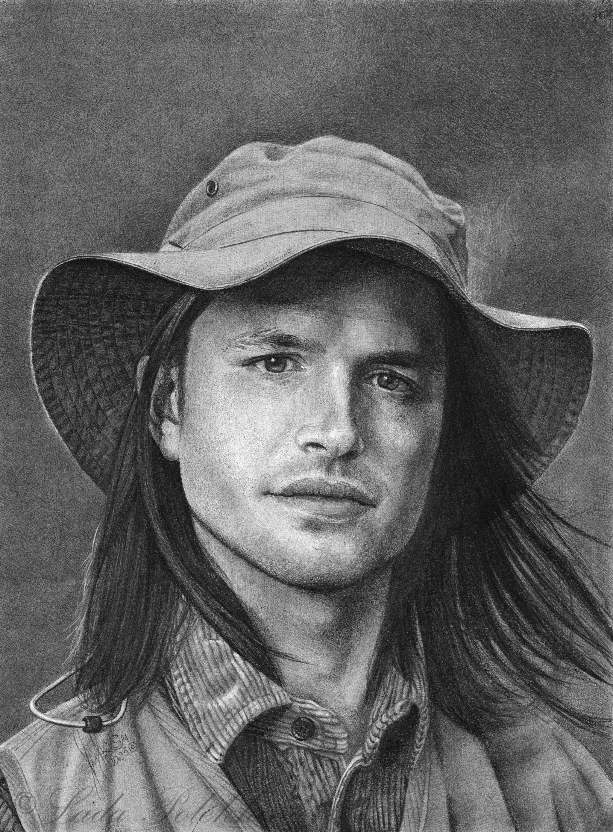 (Бумага для черчения А3, простые карандаши Faber Castell, различной степени мягкости)