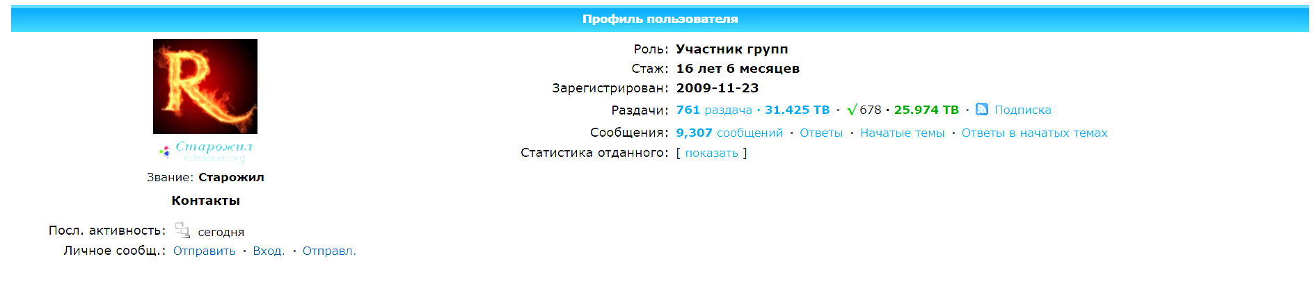 Профиль Легенды! Настоящий Гражданин!